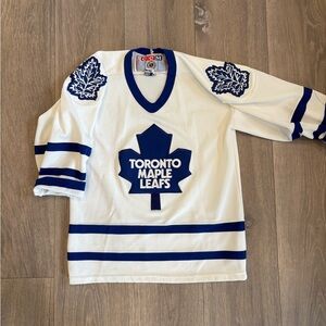 CCM White and Blue Hockey Jersey
